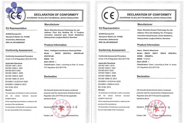 作為科技智能護理系列產(chǎn)品獲得歐盟MDR注冊及CE認證！